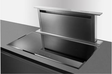 Hotte cuisine escamotable plan travail