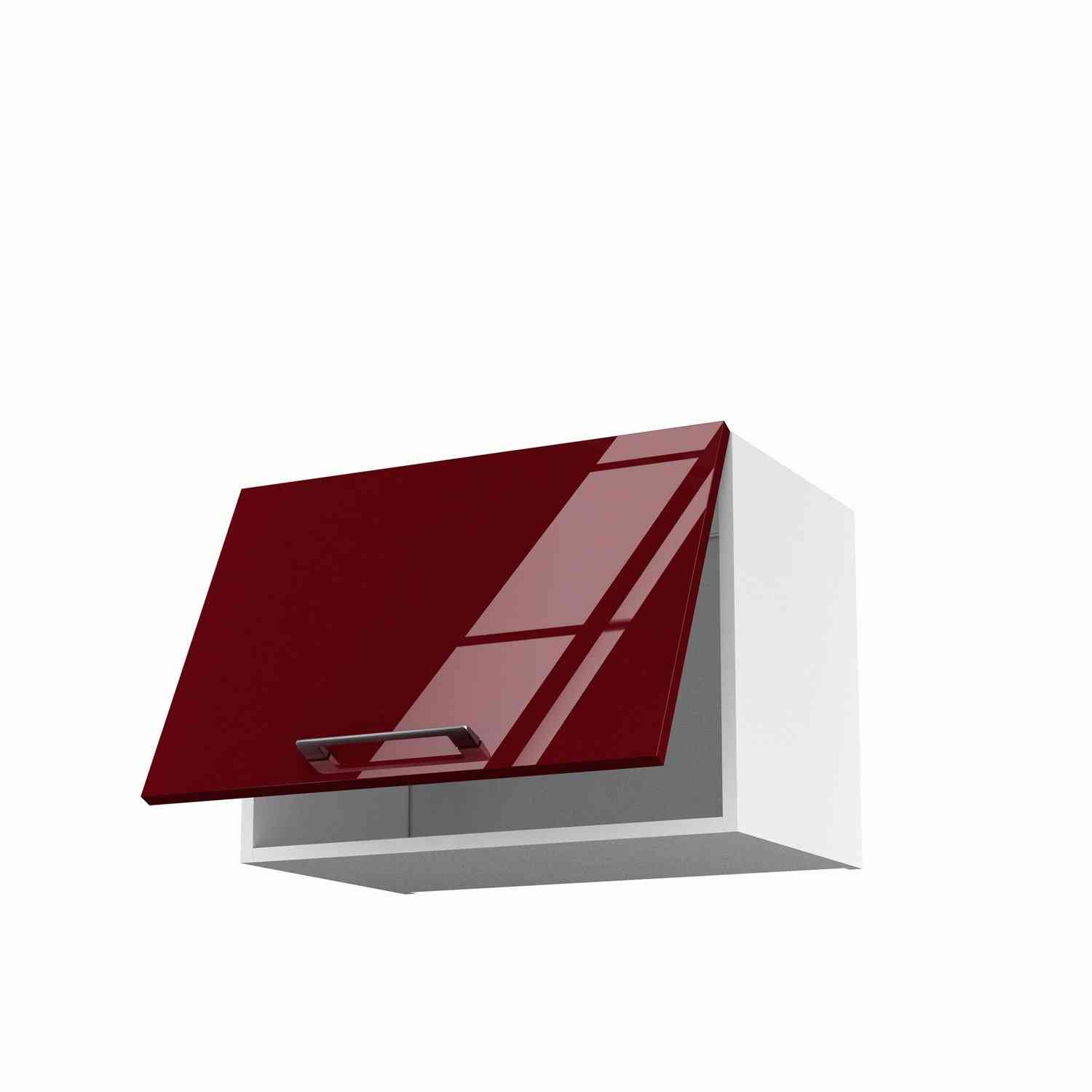 Meuble haut cuisine rouge laque