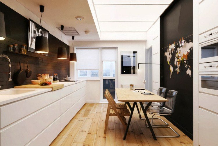 Modele de cuisine en couloir