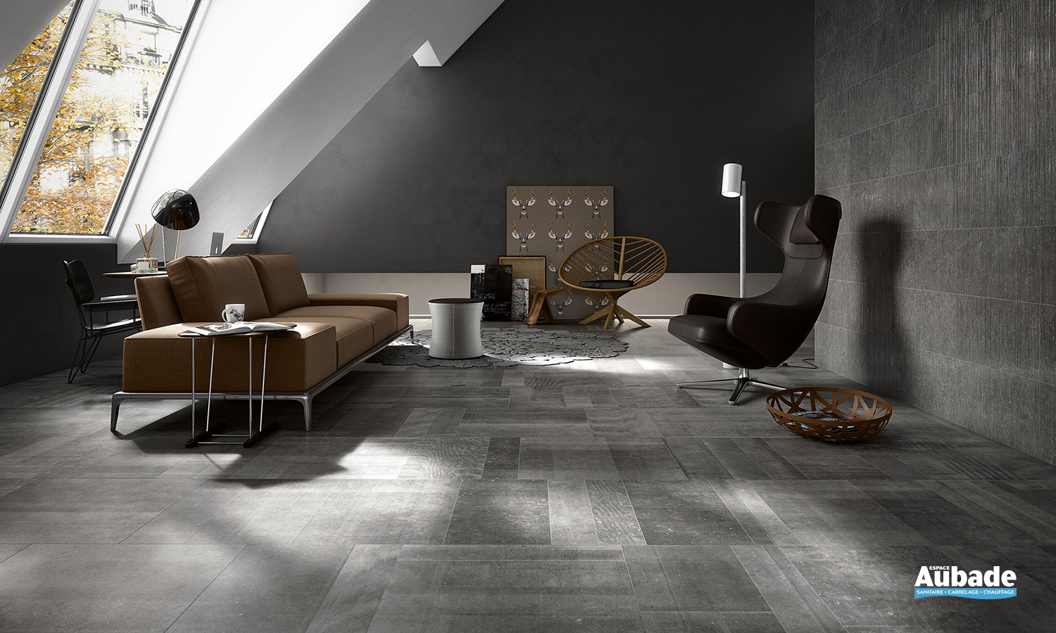 Carrelage gris anthracite aubade