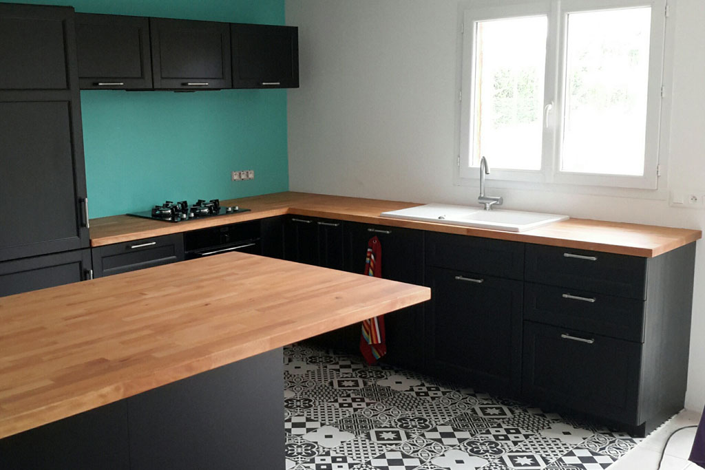 Cuisine plan travail hetre