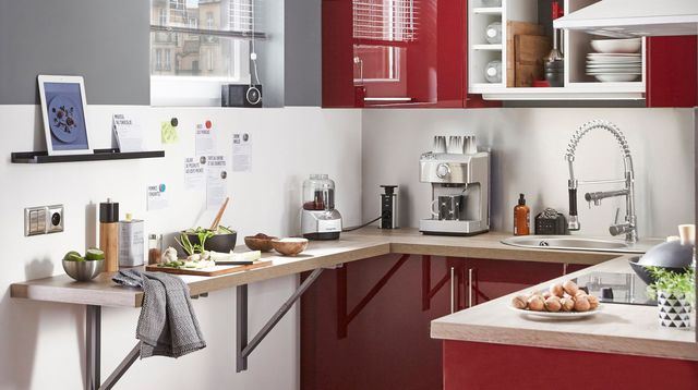 Aménagement petite cuisine en l