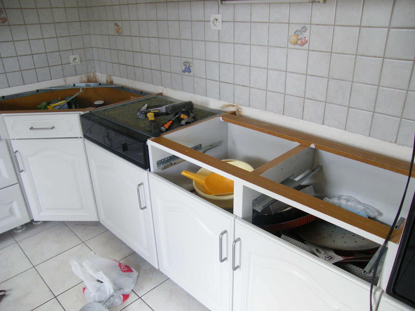 Plan de travail cuisine d'angle