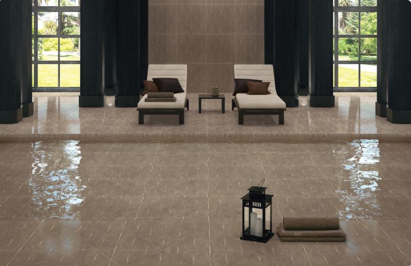 Carrelage mi brillant