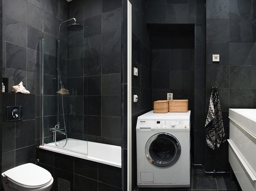 Carrelage ardoise salle de bain sol