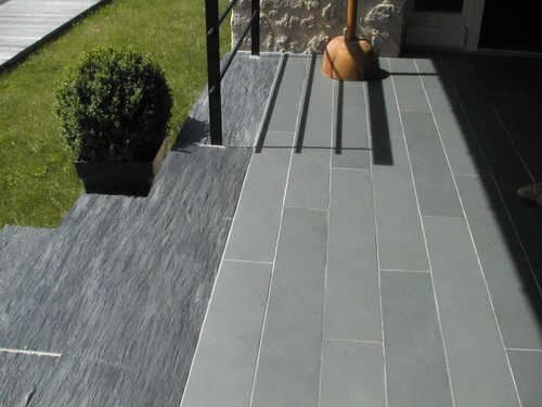 Carrelage ardoise gris clair