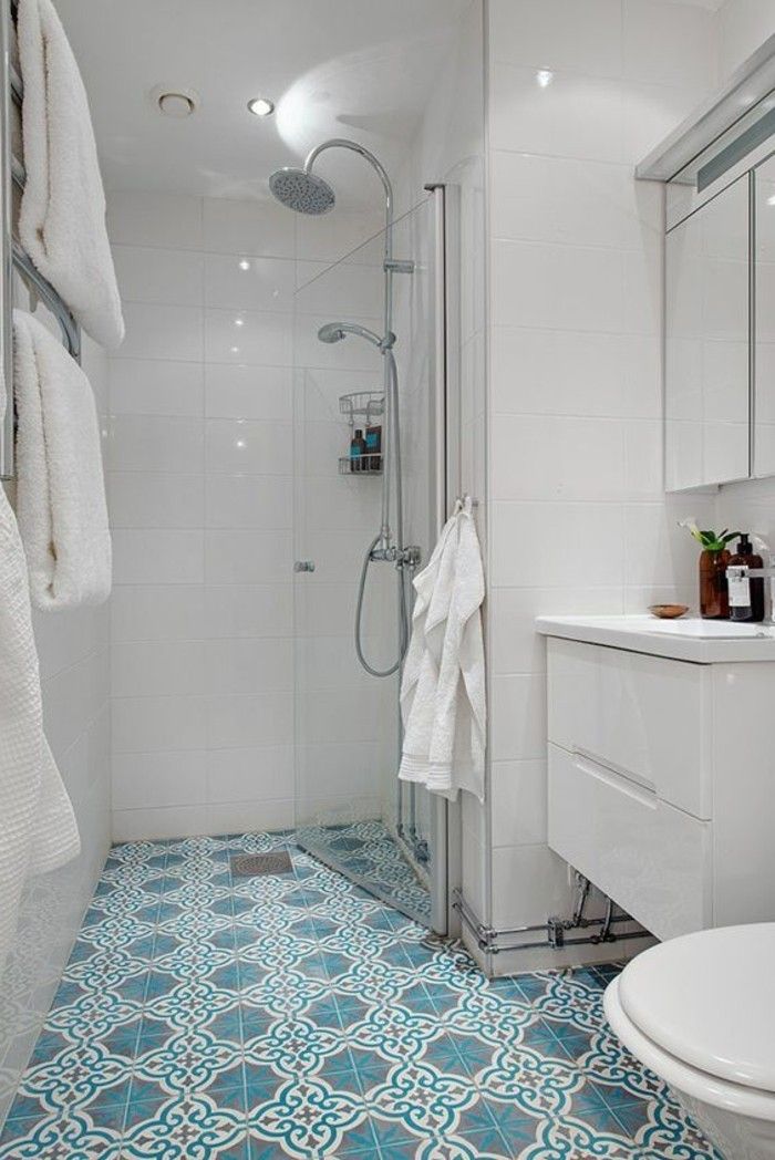 Carrelage salle de bain avec motif