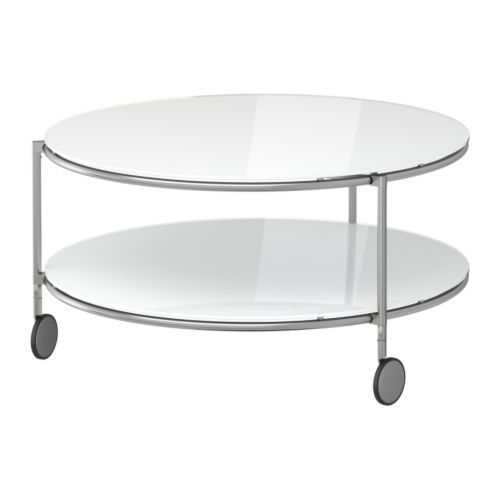Table basse ronde a roulette