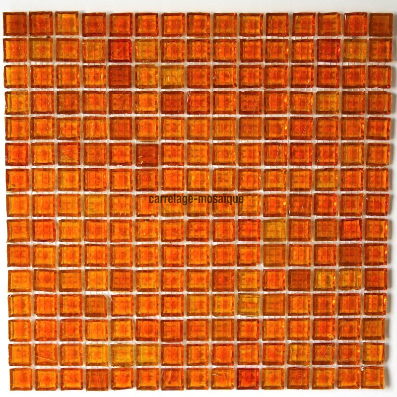 Carrelage mosaique orange