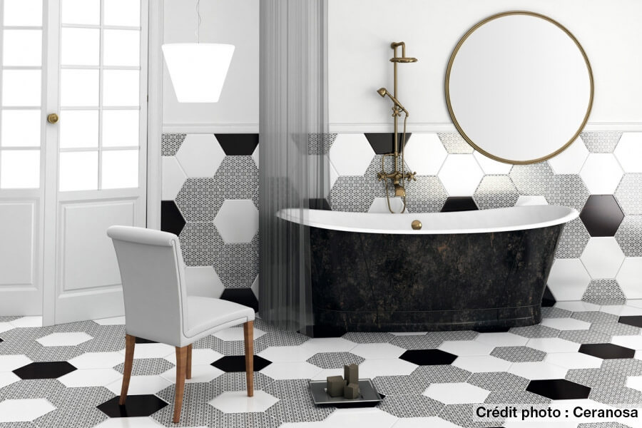 Carrelage nid d'abeille