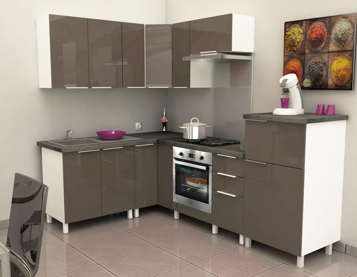 Meuble haut d'angle cuisine pas cher