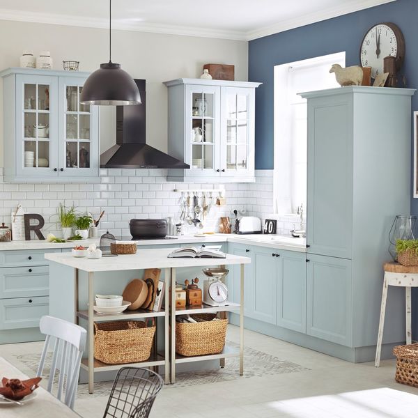 Deco cuisine bleu pastel