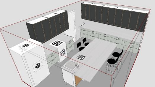 Plan cuisine moderne 3d
