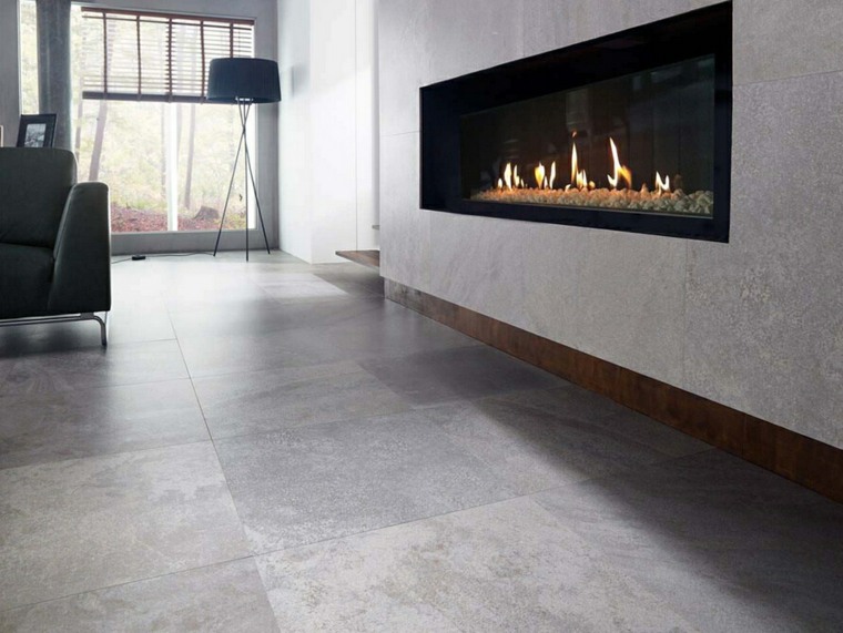 Carrelage gris pour salon