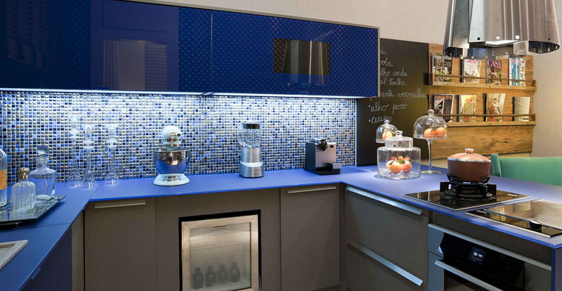 Modele de cuisine en bleu