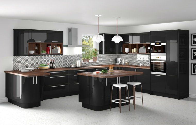 Plan de travail pour cuisine noire