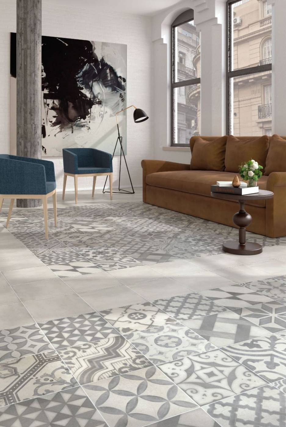 Carrelage interieur imitation carreaux de ciment