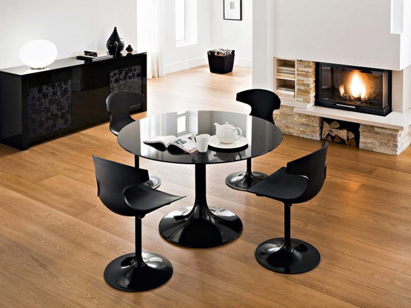 Table de cuisine ronde et haute