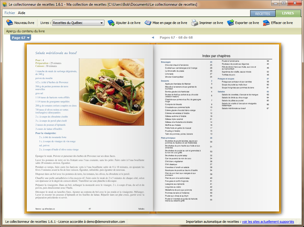 Modele livre de cuisine