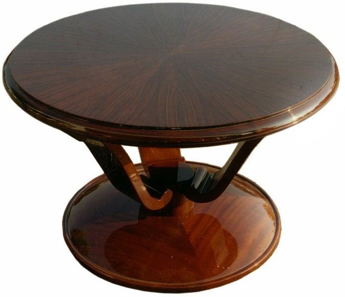 Table basse ronde art deco