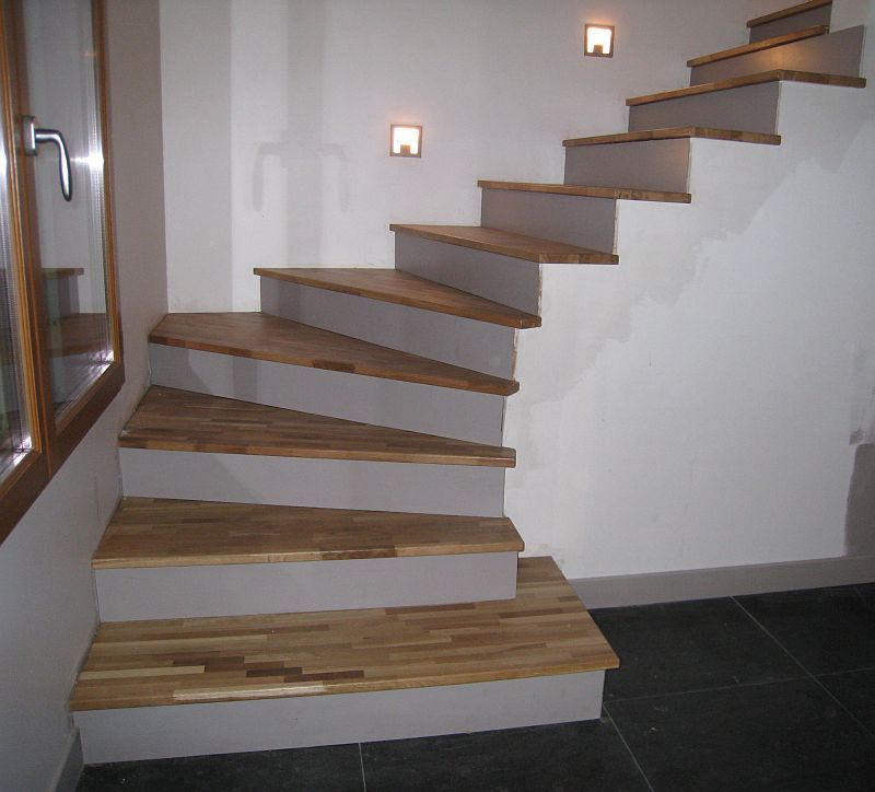Carrelage parquet escalier