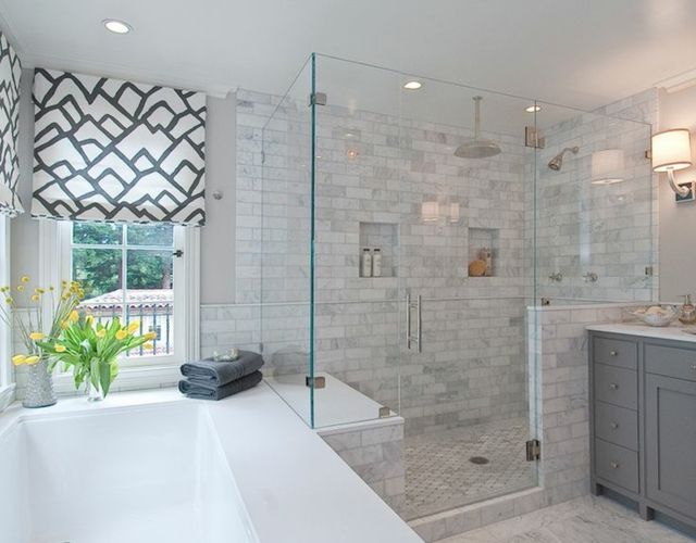 Carrelage gris douche