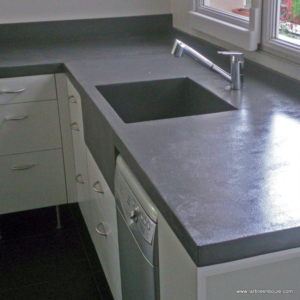 Plan de travail cuisine en beton cellulaire