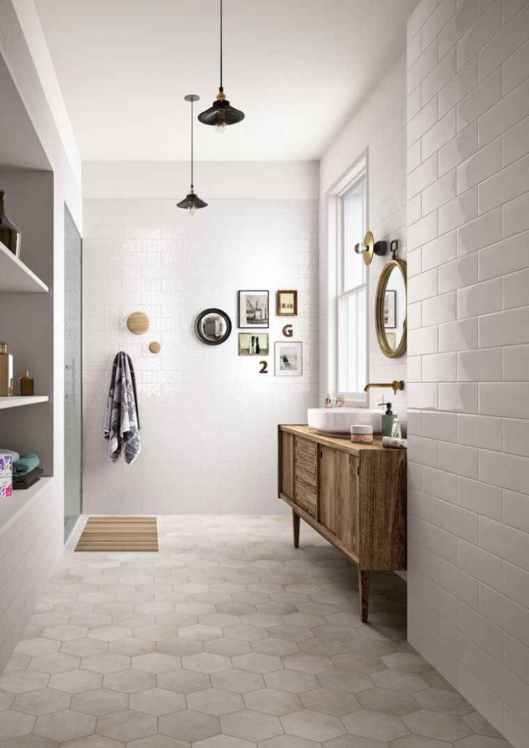 Carrelage salle de bain octogonal