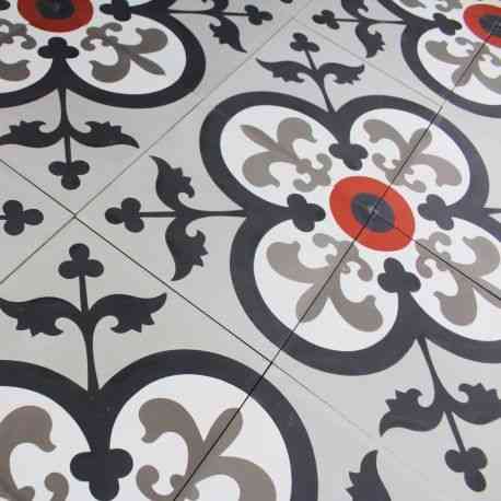 Carrelage cuisine fleur