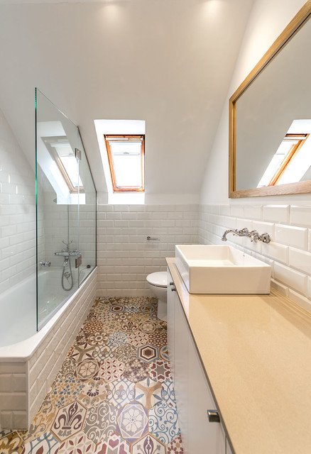 Carrelage salle de bain scandinave