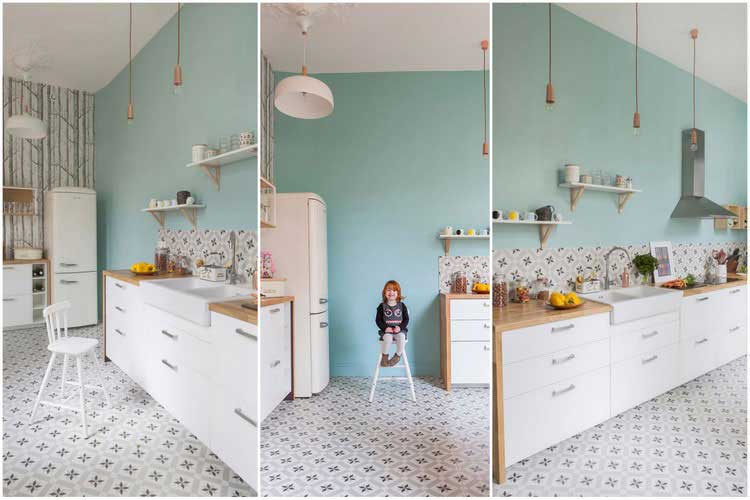 Carrelage ciment cuisine