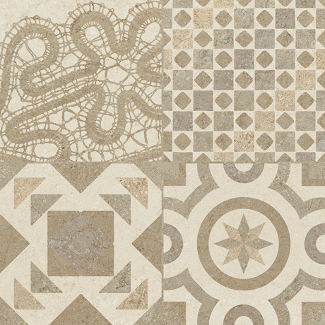 Carrelage imitation carreaux de ciment beige
