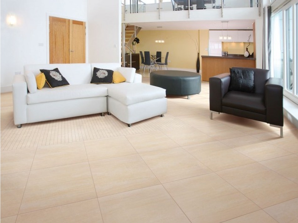 Carrelage rectifié beige