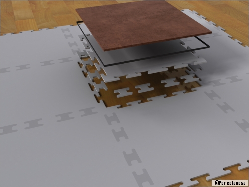 Panneau de carrelage a clipser