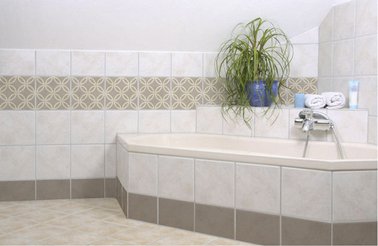 Carrelage adhésif de salle de bain