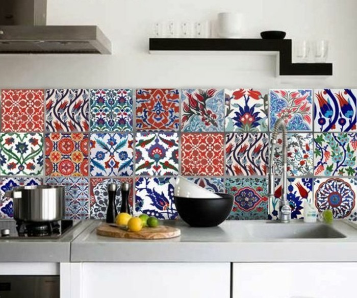 Carrelage motif ancien cuisine