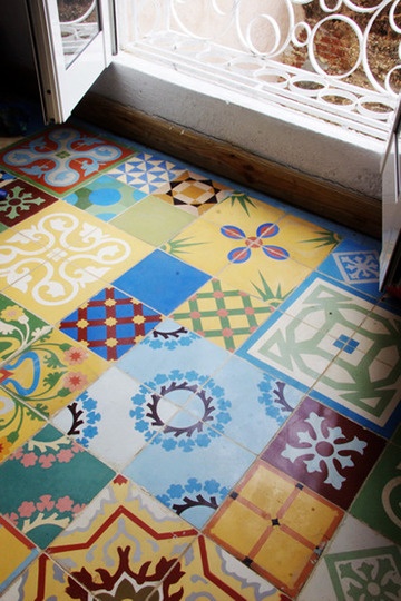 Vinyl carrelage ancien