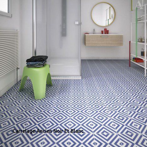 Carrelage bleu ancien