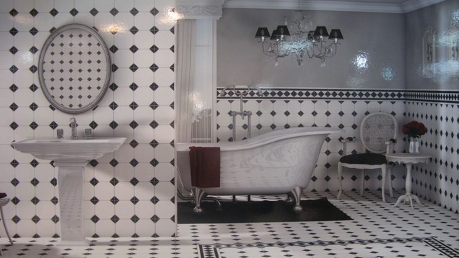 Carrelage cuisine art deco
