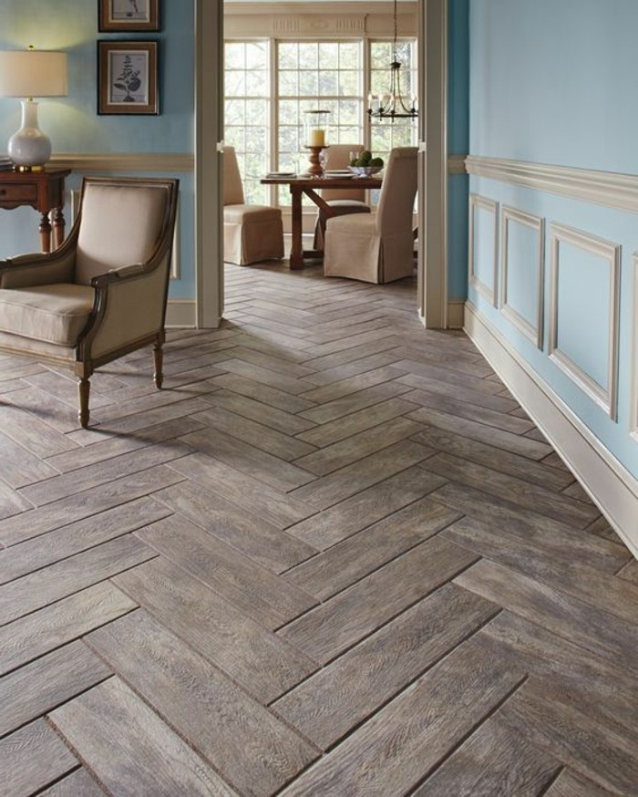 Carrelage aspect parquet