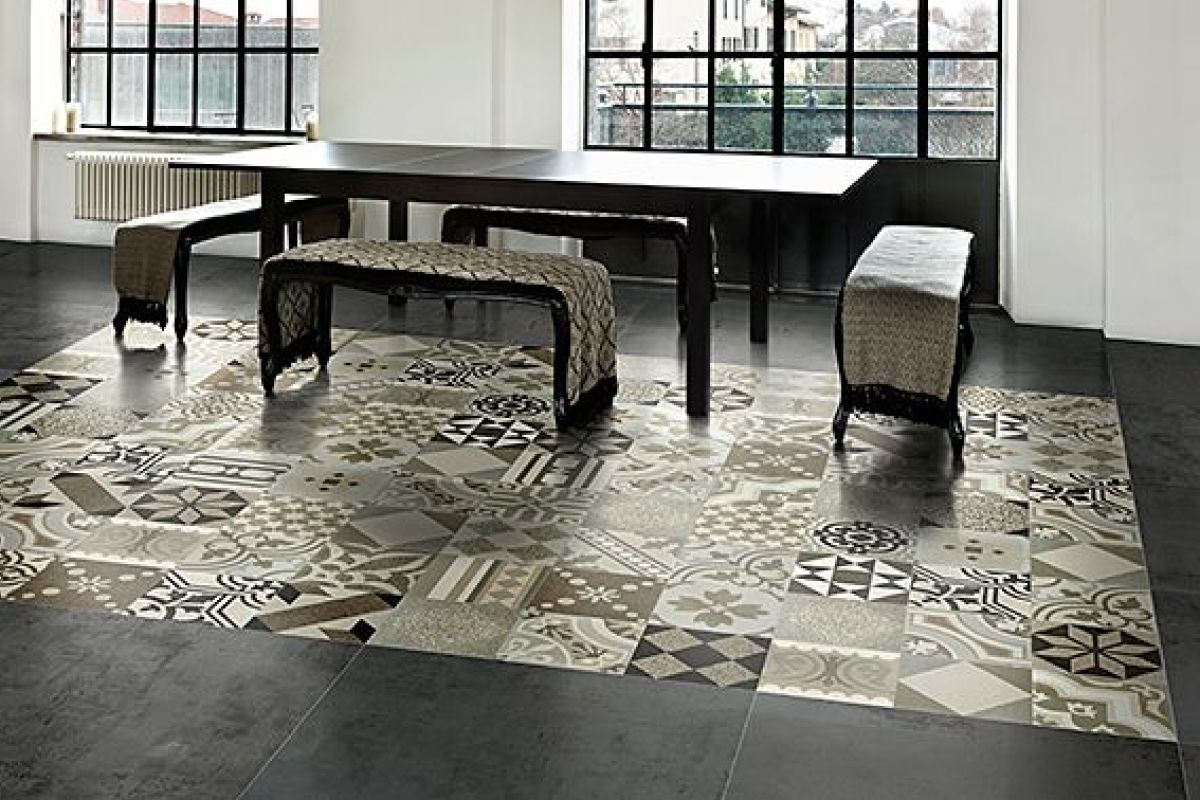 Carrelage imitation carreaux de ciment cuisine