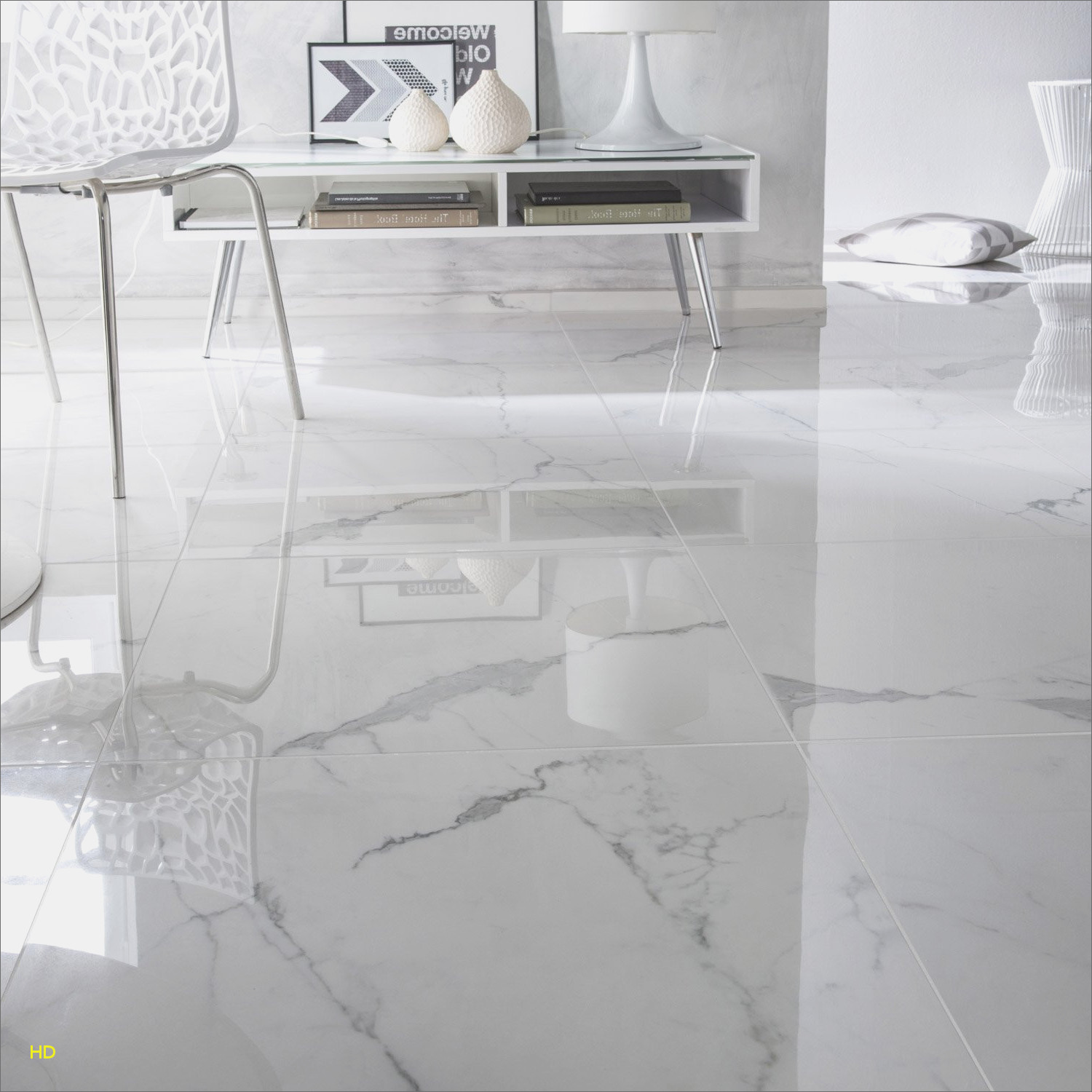 Carrelage blanc brillant 60x60