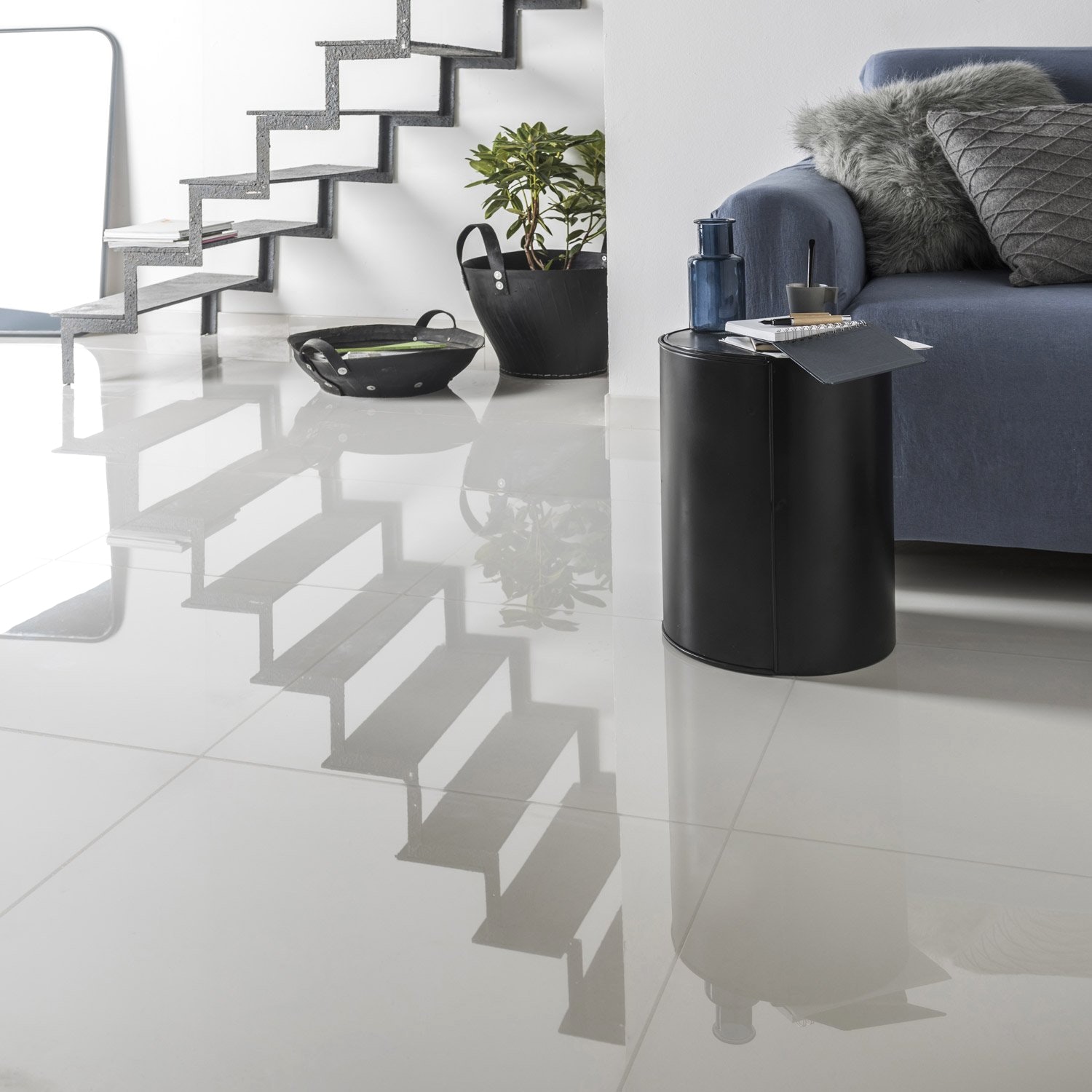 Carrelage brillant miroir