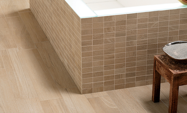 Carrelage beige rectangulaire