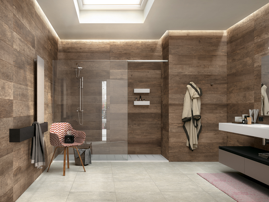 Carrelage faience imitation bois