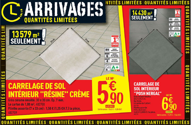 Carrelage brico depot prix