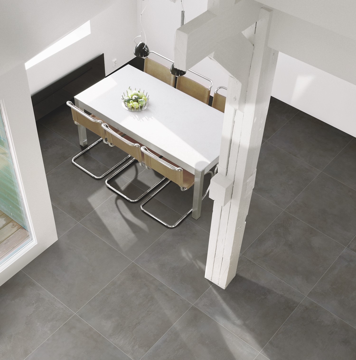 Carrelage anthracite rectifié