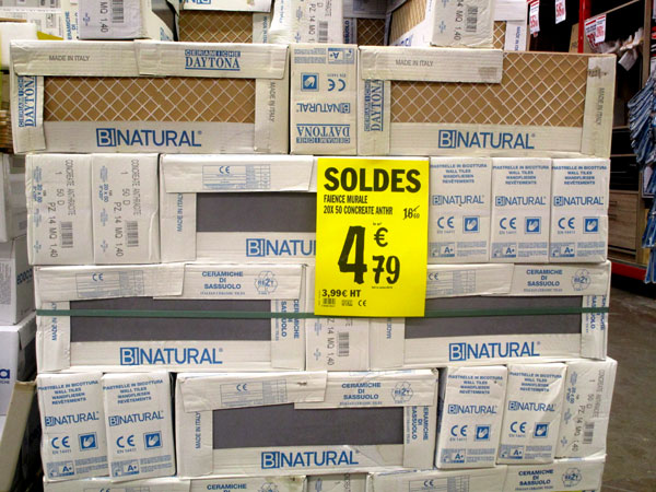 Carrelage gris anthracite salissant