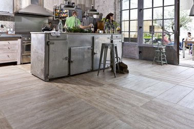 Carrelage cuisine au sol
