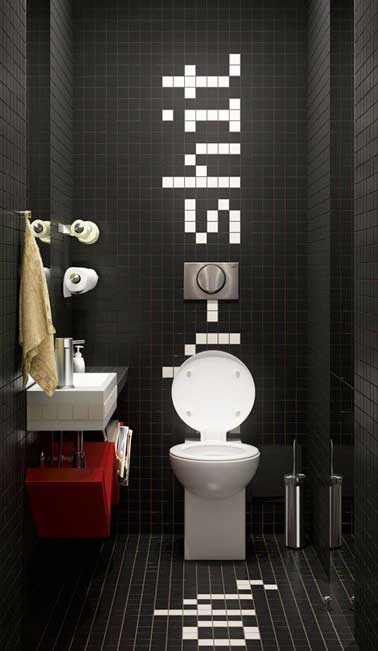 Carrelage wc noir